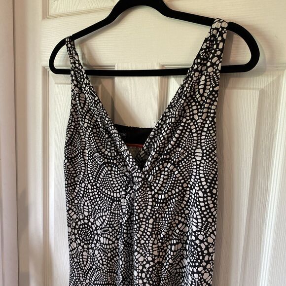 Nicole By Nicole Miller Dress Women’s Size Small Black & White Sleeveless Maxi - Picture 2 of 11